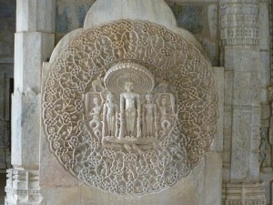 Detail de sculpture Jain - temple de Ranakpur